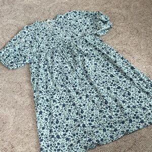 Universal Thread Navy Floral on White Midi Dress